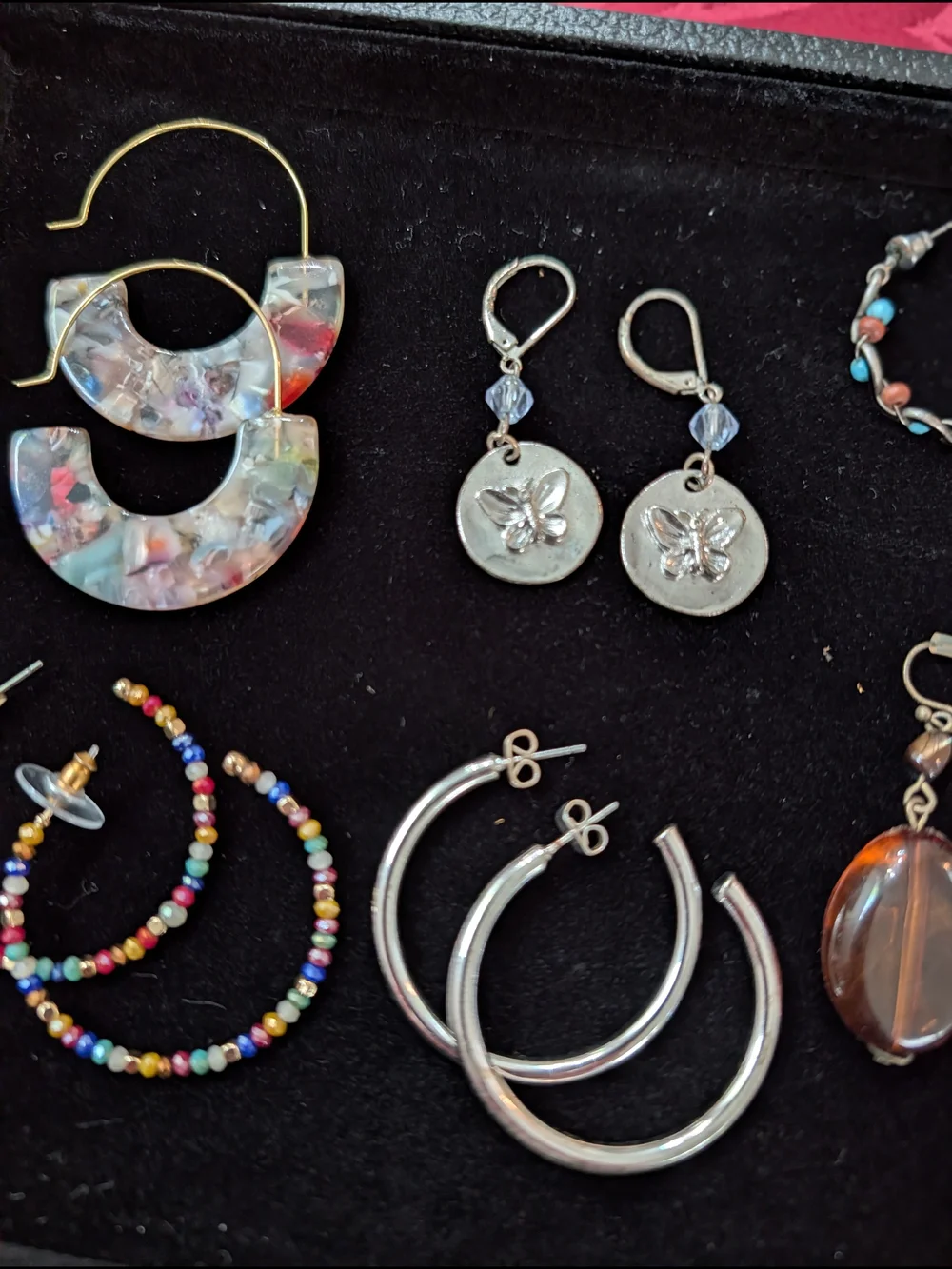 N/A multicolor earrings vibrant